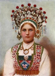 Noors meisje in trouwjurk, 1899